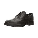 Heren leren brogue oxford schoenen zwart