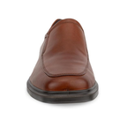 Heren Instapper van Glad Leer – Comfortabele Nette Schoen met Elastische Inzet – Donkerbruin