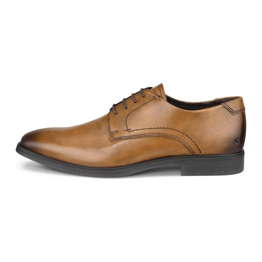 Heren Veterschoen van Glad Leer – Klassieke Nette Schoen met Comfortabele Pasvorm – Lichtbruin