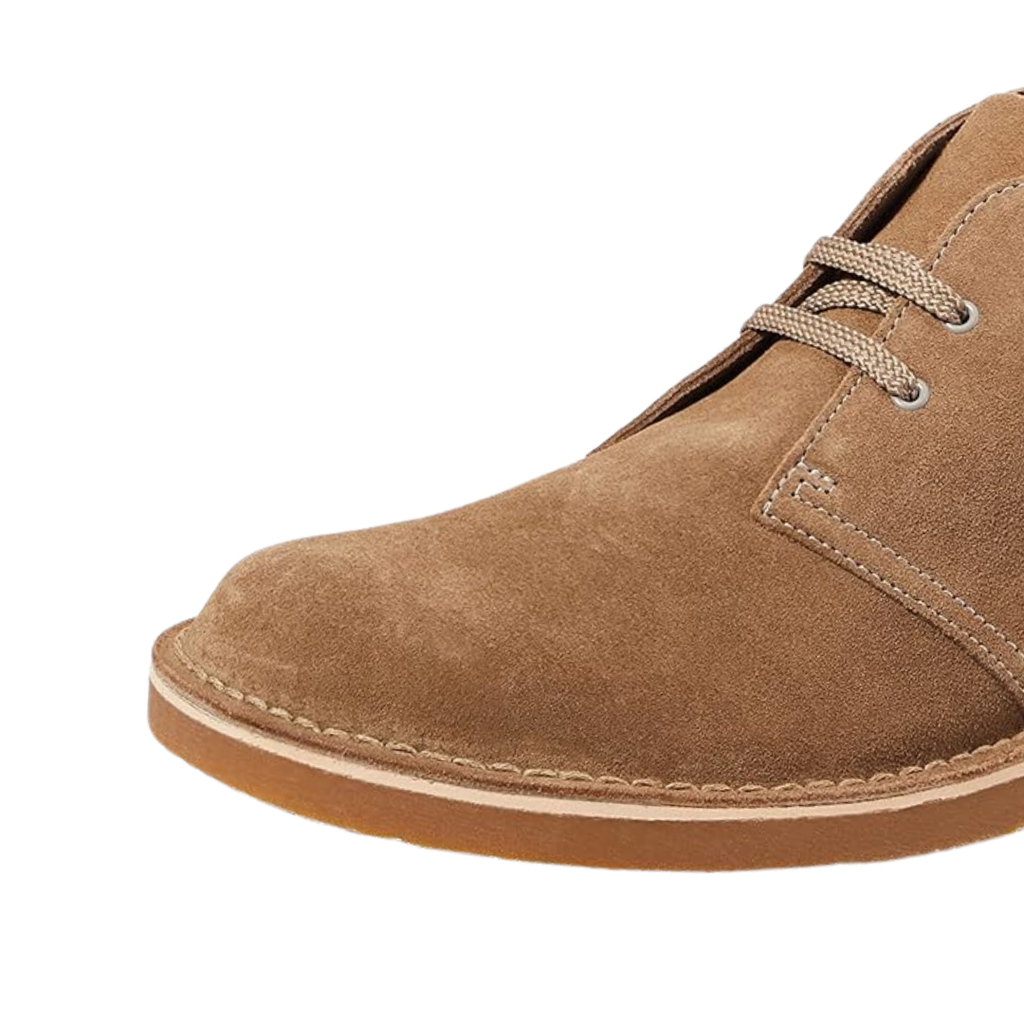 Bruine suède heren chukka boots met bruine zool