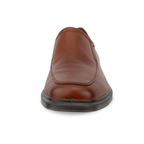 Heren Instapper van Glad Leer – Comfortabele Nette Schoen met Elastische Inzet – Donkerbruin